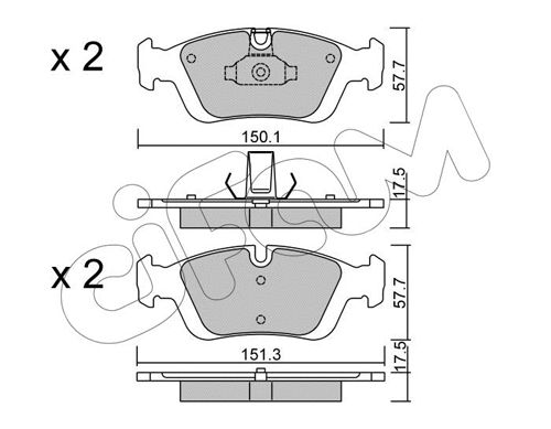 Brake Pad Set, disc brake (822-312-0)