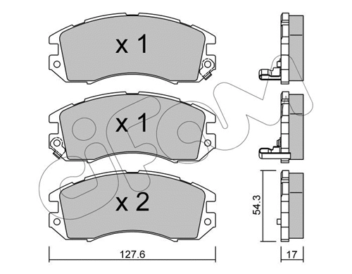 Brake Pad Set, disc brake (822-135-0)