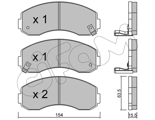 Brake Pad Set, disc brake (822-377-0)