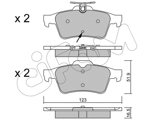 Brake Pad Set, disc brake (822-337-2)