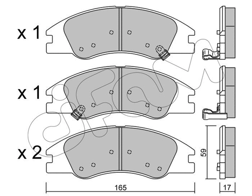 Brake Pad Set, disc brake (822-630-0)