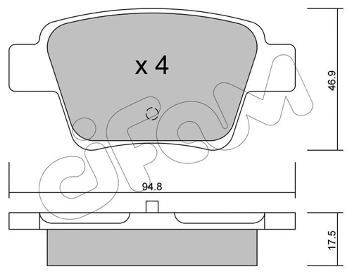 Brake Pad Set, disc brake (822-639-0)