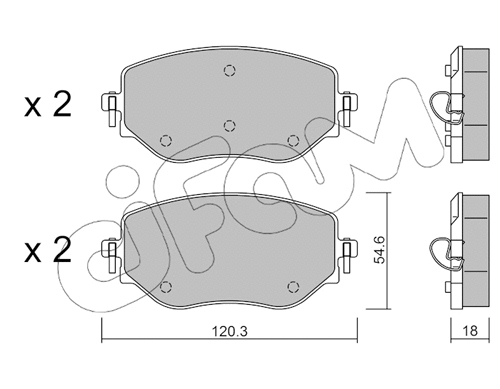 Brake Pad Set, disc brake (822-1225-0)