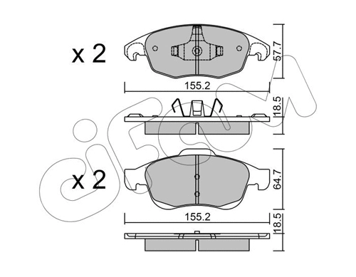 Brake Pad Set, disc brake (822-800-0)
