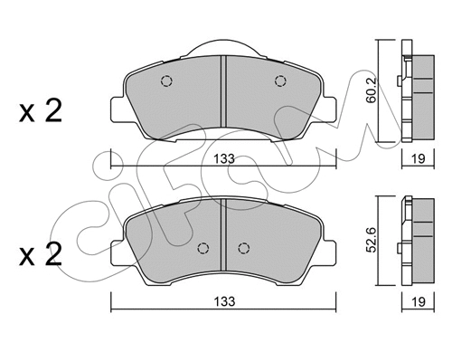 Brake Pad Set, disc brake (822-982-0)