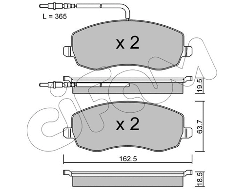 Brake Pad Set, disc brake (822-847-0)
