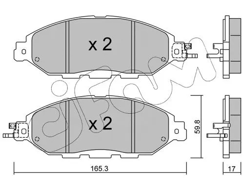 Brake Pad Set, disc brake (822-1045-0)