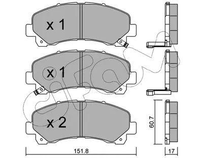 Brake Pad Set, disc brake (822-902-0)
