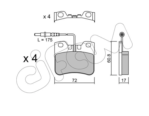 Brake Pad Set, disc brake (822-060-0)