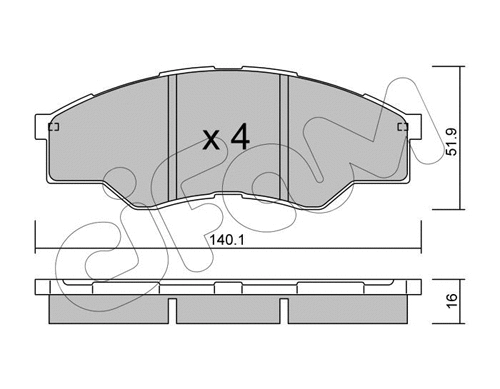 Brake Pad Set, disc brake (822-797-0)