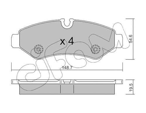Brake Pad Set, disc brake (822-1275-0)