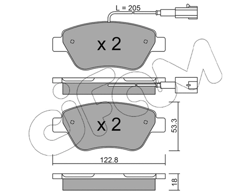 Brake Pad Set, disc brake (822-321-3)