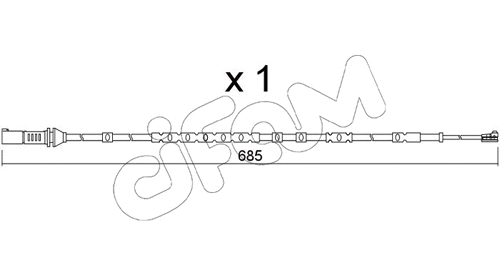 Warning Contact, brake pad wear (SU.370)