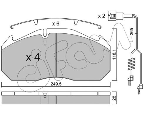 Brake Pad Set, disc brake (822-586-3K)