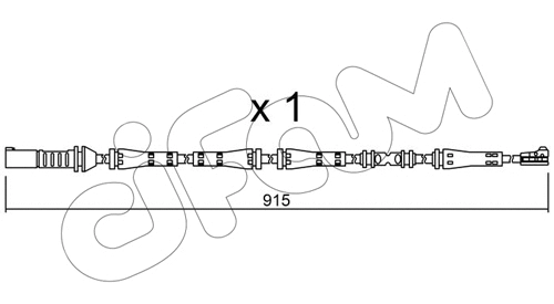 Warning Contact, brake pad wear (SU.287)