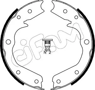 Brake Shoe Set, parking brake (153-315)