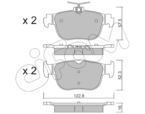 Brake Pad Set, disc brake (822-1281-0)