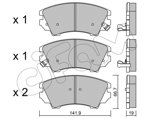 Brake Pad Set, disc brake (822-842-0)