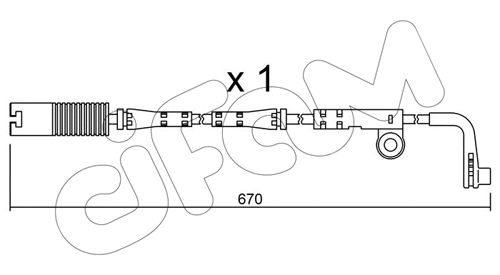 Warning Contact, brake pad wear (SU.150)