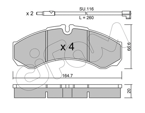 Brake Pad Set, disc brake (822-212-7K)