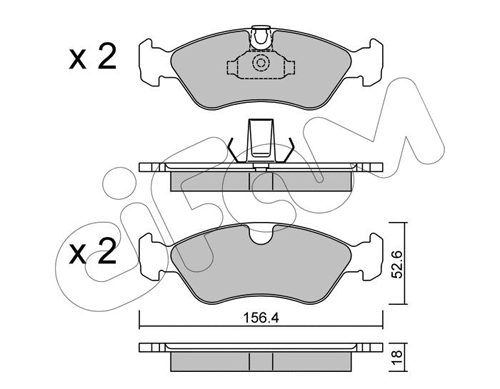 Brake Pad Set, disc brake (822-208-0)