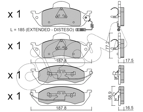 Brake Pad Set, disc brake (822-569-0)