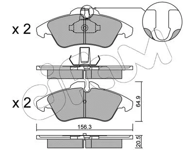 Brake Pad Set, disc brake (822-256-1)