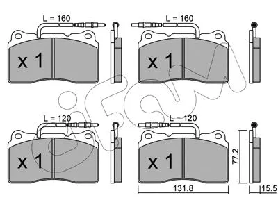 Brake Pad Set, disc brake (822-288-3)