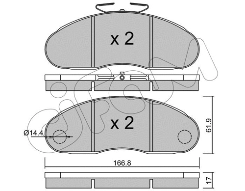 Brake Pad Set, disc brake (822-111-2)