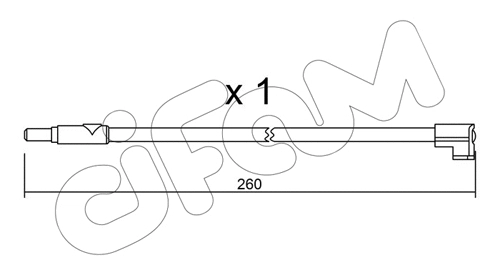 Warning Contact, brake pad wear (SU.116)
