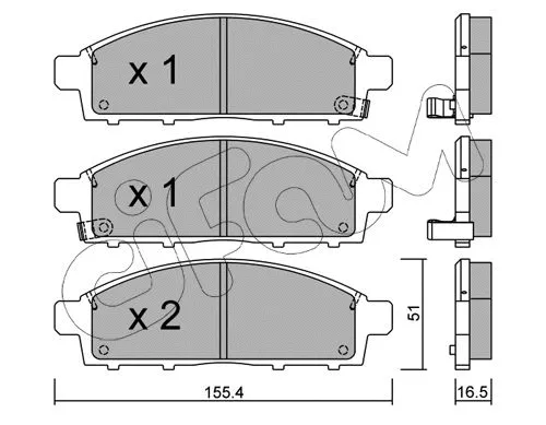 Brake Pad Set, disc brake (822-791-0)