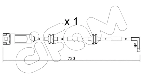 Warning Contact, brake pad wear (SU.143)