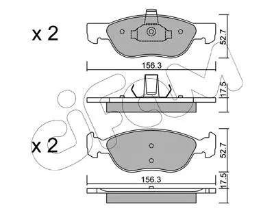 Brake Pad Set, disc brake (822-082-2)