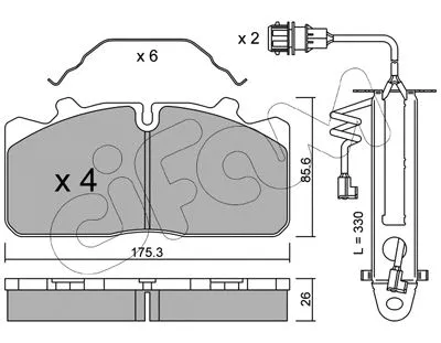Brake Pad Set, disc brake (822-582-3K)