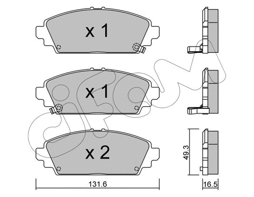 Brake Pad Set, disc brake (822-463-0)