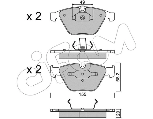 Brake Pad Set, disc brake (822-558-0)