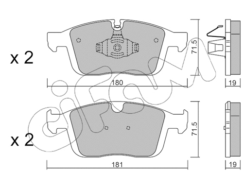 Brake Pad Set, disc brake (822-1188-0)