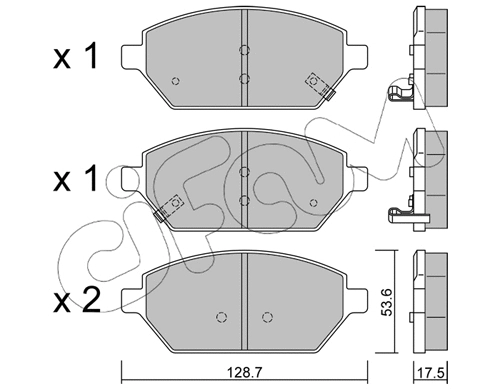 Brake Pad Set, disc brake (822-1211-0)