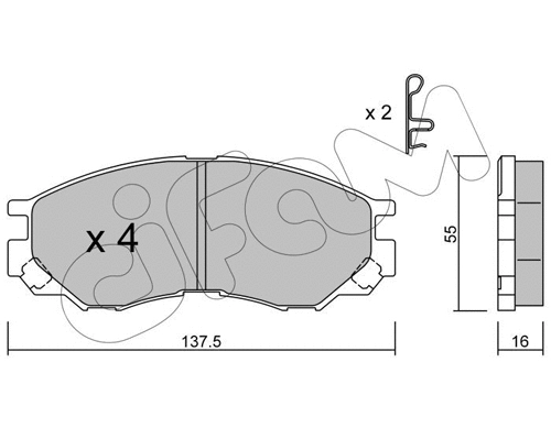 Brake Pad Set, disc brake (822-401-0)