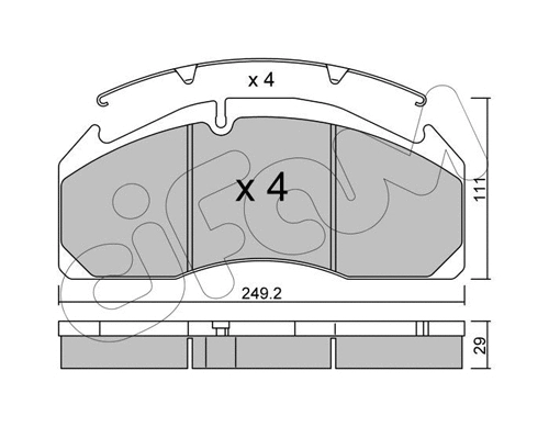 Brake Pad Set, disc brake (822-593-0)