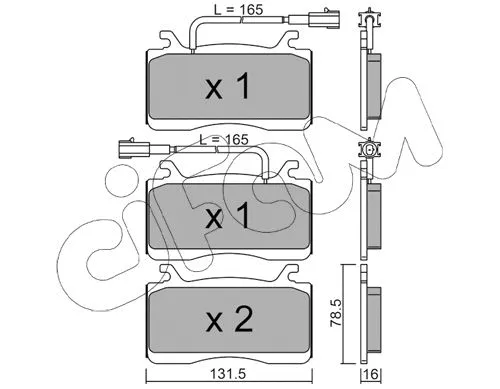 Brake Pad Set, disc brake (822-1141-0)