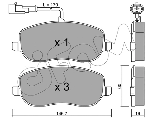Brake Pad Set, disc brake (822-530-1)