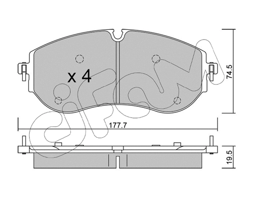 Brake Pad Set, disc brake (822-1262-0)