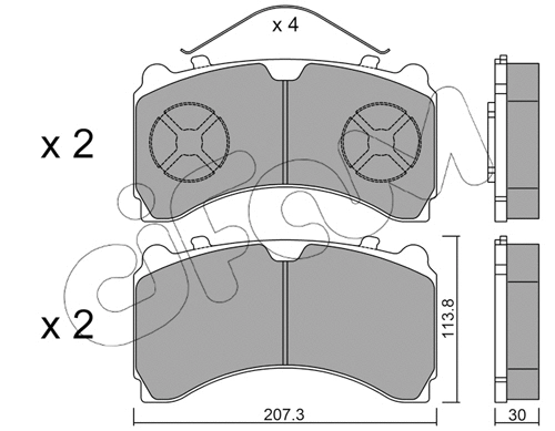 Brake Pad Set, disc brake (822-935-0)