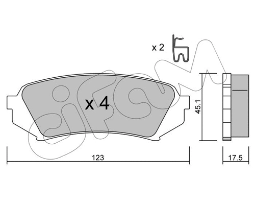 Brake Pad Set, disc brake (822-453-0)