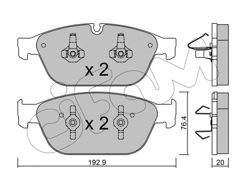 Brake Pad Set, disc brake (822-954-0)