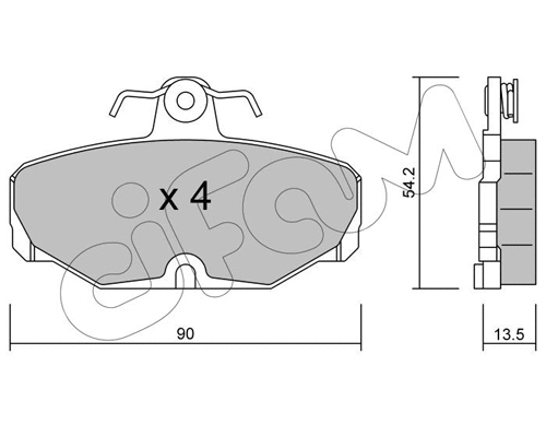 Brake Pad Set, disc brake (822-095-2)