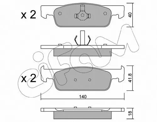 Brake Pad Set, disc brake (822-975-3)