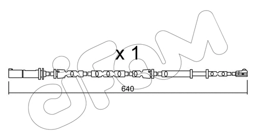 Warning Contact, brake pad wear (SU.312)