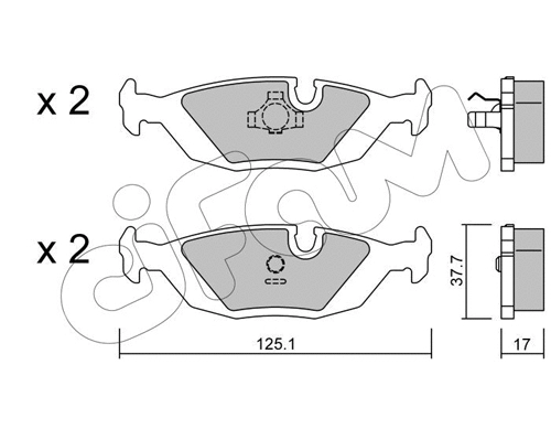 Brake Pad Set, disc brake (822-070-1)
